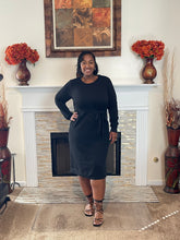 Hacci Knit Side Tie Tunic Dress