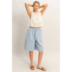 Elastic Waistband Shorts