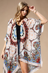 Red Mandala Viscose Kimono