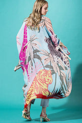 Pink Horizon Mist Duster Kimono