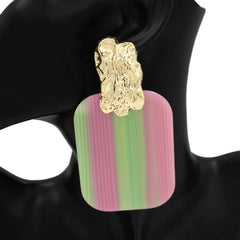 Marbled Statement Drop Earrings