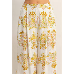 Wide-Leg Printed Palazzo Pants