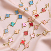 Clover Bracelet with Gold Accents