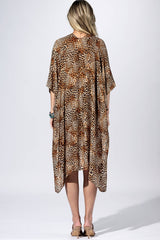 Brown Leopard Kimono