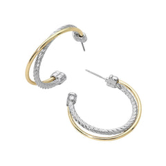Twisted Harmony Hoop Earrings