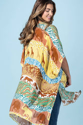 Safari Sunrise Viscose Kimono