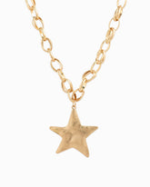 Large Hammered Star Necklace