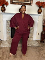 Boundless Ribbed Wrap Top & Pant Set