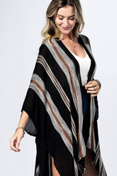 Graphite Stripe Kimono