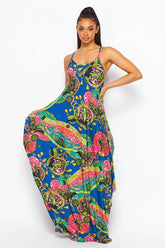 Comfy Tank Maxi Dress with Side Pockets