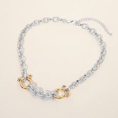 Knot Your Average Necklace - Chunky Metal Carabiner Link Necklace
