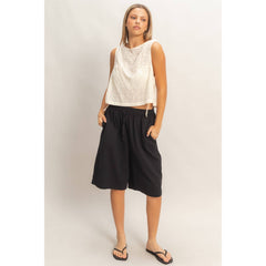 Elastic Waistband Shorts