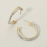 Twisted Harmony Hoop Earrings