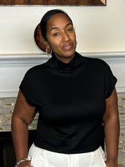 Solid Knit Mock Neck Pullover