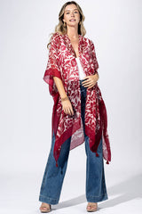 Punch Paisley Border Kimono