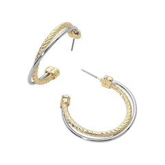 Twisted Harmony Hoop Earrings