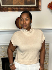 Solid Knit Mock Neck Pullover