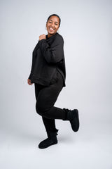 Scuba Pullover Side Slit Jogger Set