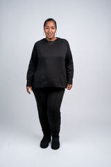 Scuba Pullover Side Slit Jogger Set