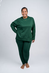 Scuba Pullover Side Slit Jogger Set