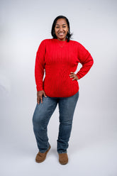 Holiday Cable Knit Cardigan