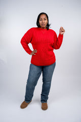 Holiday Cable Knit Cardigan