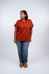 Drop Shoulder Textured Top