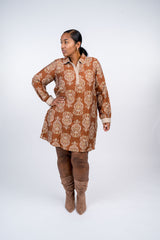 Woven Print Mini Dress