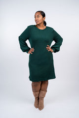 Balloon Sleeve Knit Dress