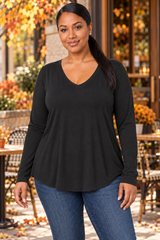 Everyday Flow V-Neck Long Sleeve Top