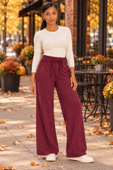 Weekend Ease Wide Leg Sweatpants (OP-4327)
