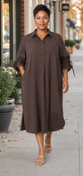 Sunday Stroll Collared Midi Dress