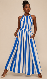 Stripe Flare Maxi Skirt Set