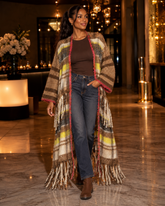 Kasia Printed Tassel Maxi Cardigan