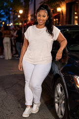 Everyday Ease Slub Cuffed Sleeve Tee (CST-3539)