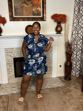 Floral Denim Flutter Mini Dress