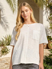 Cotton Slub Knit Top