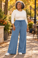Weekend Ease Wide Leg Sweatpants (OP-4327)