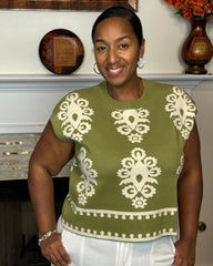 Damask Knit Muscle Tee