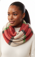 Colorful Plaid Infinity Scarf