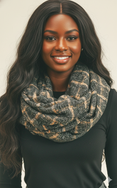 Multi Plaid Infinity Scarf