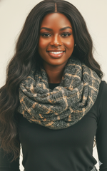 Multi Plaid Infinity Scarf