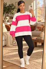 Color Play Exposed Seam French Terry Top