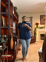 Textured Puff Sleeve Blouse