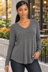 Everyday Flow V-Neck Long Sleeve Top