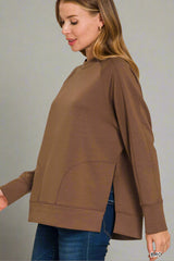 Scuba Pullover Side Slit Jogger Set