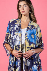 Midnight Botanique Flower Multi Viscose Kimono