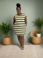 Stripe Sleeveless Mini Dress