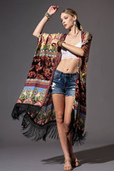Marigold Fringe Kimono