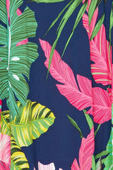 Tropical Palm Leaf Tank Maxi Dress